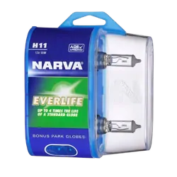 Narva H11 12V 55W Everlife Halogen Headlight Globes (Bl2)