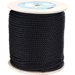 10mm x 200Mtr Polyester Rope - 3 Strand Black (Reel)