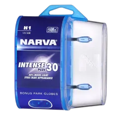 Narva H1 12V 55W Intense Plus 30 Halogen Headlight Globes (Bl2)