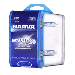 Narva H7 12V 55W Intense Plus 30 Halogen Headlight Globes (Bl2)