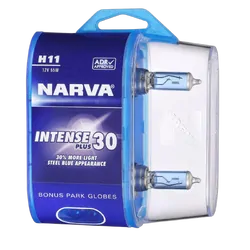 Narva H11 12V 55W Intense Plus 30 Halogen Headlight Globes (Bl2)