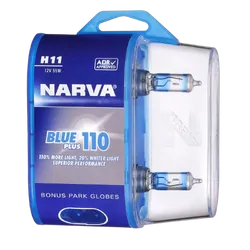 Narva H11 12V 55W Blue Plus 110 Halogen Headlight Globes (Bl2)