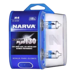 Narva H4 12V 60/55W Platinum Plus 130 Halogen Headlight Globes (Bl2)