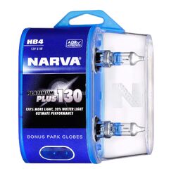 Narva Hb4 12V 51W Platinum Plus 130 Halogen Headlight Globes (Bl2)
