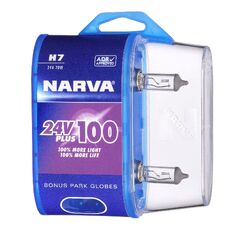 Narva H7 24V 70W Plus 100 Long Life Headlight Globes (Bl2)