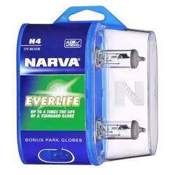 Narva H4 12V 60/55W Everlife Halogen Headlight Globes (Bl2)