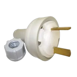 Clipsal 492/32 Fixed Polarity Plug Grey. Cli492/32Gy