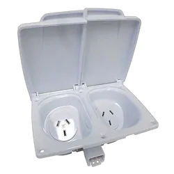 CMS Electracom Twin D/Pole Auto Socket Ip44 To J3.1. Jol02Wt