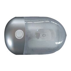 Interior Dome Light (Silver) With On/Off Rocker Switch. 86842s