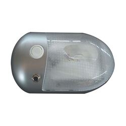 Interior Dome Light (Silver) With On/Off Rocker Switch+Power Jack. 86882s