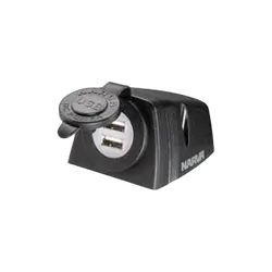 Narva Surface Mount Dual USB Socket (81154BL)