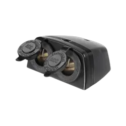 Accessory Socket Surface Black Mount Twin Sockets (81160BL)