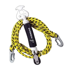 Airhead Self-Centering Tow Bridle With Pulley Yellow 3.6m