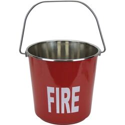 Bucket Stainless Steel 9 Ltr Fire Red