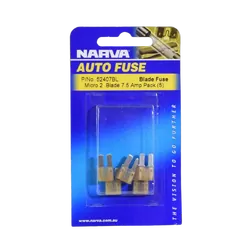 Narva 7.5 Amp Brown Micro 2 Blade Fuse (Blister Pack Of 5)