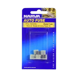 Narva 20 Amp Yellow Micro 2 Blade Fuse (Blister Pack Of 5)