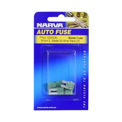 Narva 30 Amp Green Micro 2 Blade Fuse (Blister Pack Of 5)