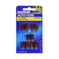 Narva 40 Amp Brown Standard Ats Blade Fuse (Blister Pack Of 5)