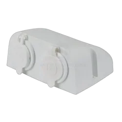 Charger Usb+/ Acce Stainless Steelory Combo White Surface Mount