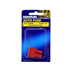 Narva 50 Amp Red Female Plug In Fusible Link (Blister Pack Of 1)