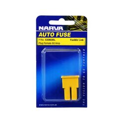 Narva 60 Amp Yellow Female Plug In Fusible Link (Blister Pack Of 1)