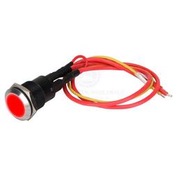 Switch Round With Red Back Light On/Off 12V 20Amp With Wire Harness Stainless Steel