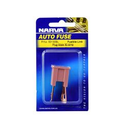 Narva 30 Amp Pink Male Plug In Fusible Link (Blister Pack Of 1)