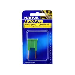 Narva 40 Amp Green Male Plug In Fusible Link (Blister Pack Of 1)