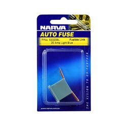 Narva 20 Amp Blue Fusible Link - Short Tab (Blister Pack Of 1)