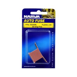 Narva 30 Amp Pink Fusible Link - Short Tab (Blister Pack Of 1)