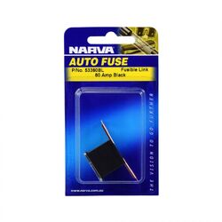 Narva 80 Amp Black Fusible Link - Short Tab (Blister Pack Of 1)