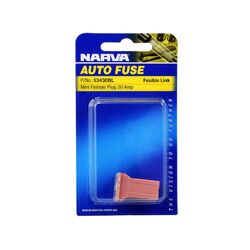 Narva 30 Amp Pink Mini Female Fusible Link - Plug In (Blister Pack Of 1)