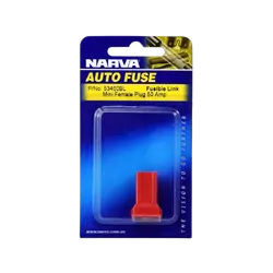 Narva 50 Amp Red Mini Female Fusible Link - Plug In (Blister Pack Of 1)
