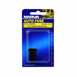 Narva 80 Amp Black Mini Female Fusible Link - Plug In (Blister Pack Of 1)