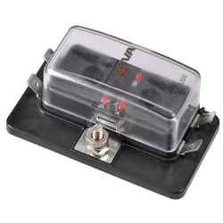 Narva 4-Way Standard Ats Fuse Box With Led Fault Indicators, Single Power-In Terminal (Blister