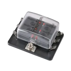 Narva 6-Way Standard Ats Fuse Box With Led Fault Indicators, Single Power-In Terminal (Bulk Pa