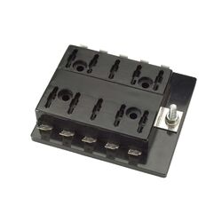 Narva 10-Way Standard Ats Blade Fuse Or Plug-In Type Circuit Breaker Block