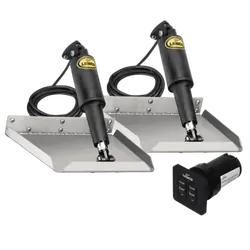 Lenco 12 inch x 12 inch Edge Mount Trim Tab & Standard Tactile Switch Kit