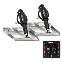 Lenco Trim Tab Kit Edgemount 12X9 12V Led Switch - Polished Plates