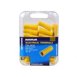 Narva 5.0mm Female Bullet Terminal Yellow (50 Pack)