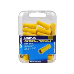 Narva 5.0mm Female Bullet Terminal Yellow (50 Pack)
