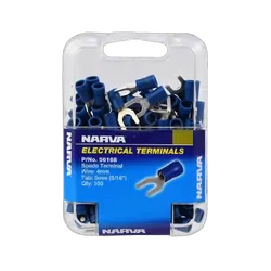 Narva 5.0mm Spade Terminal Blue (100 Pack)
