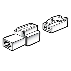 Narva 1 Way Male Quick Connector Housing (2 Pack)
