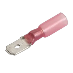 Narva 6.3 X 0.8mm Adhesive Lined Male Blade Terminal Red (50 Pack)