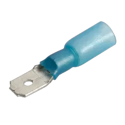 Narva 6.3 X 0.8mm Adhesive Lined Male Blade Terminal Blue (50 Pack)