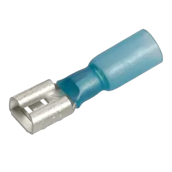 Narva 6.3 X 0.8mm Adhesive Lined Male Blade Terminal Blue (50 Pack)