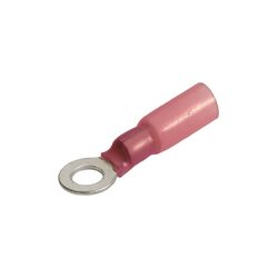 Narva 4.3mm Adhesive Lined Ring Terminal Red (50 Pack)