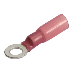 Narva 2.5 - 3mm Adhesive Lined Ring Terminal Red 5/32" Inch Diameter (Blister Pack Of 20)