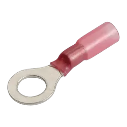 Narva 6.3mm Adhesive Lined Ring Terminal Red (50 Pack)