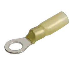 Narva 6.3mm Adhesive Lined Ring Terminal Yellow (50 Pack)